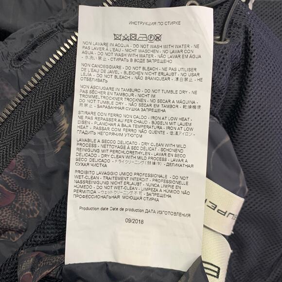 ETRO Size XL Black Tan Floral Polyamide Epaulettes Jacket - Picture 7 of 7